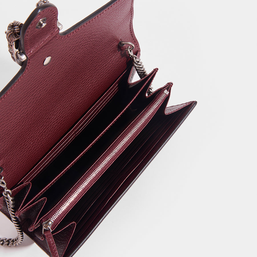 Gucci Dionysus Wallet On Chain WOC Burgundy - THE PURSE AFFAIR