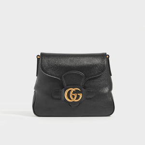 GUCCI GG Logo Small Crossbody Messenger Bag in Black