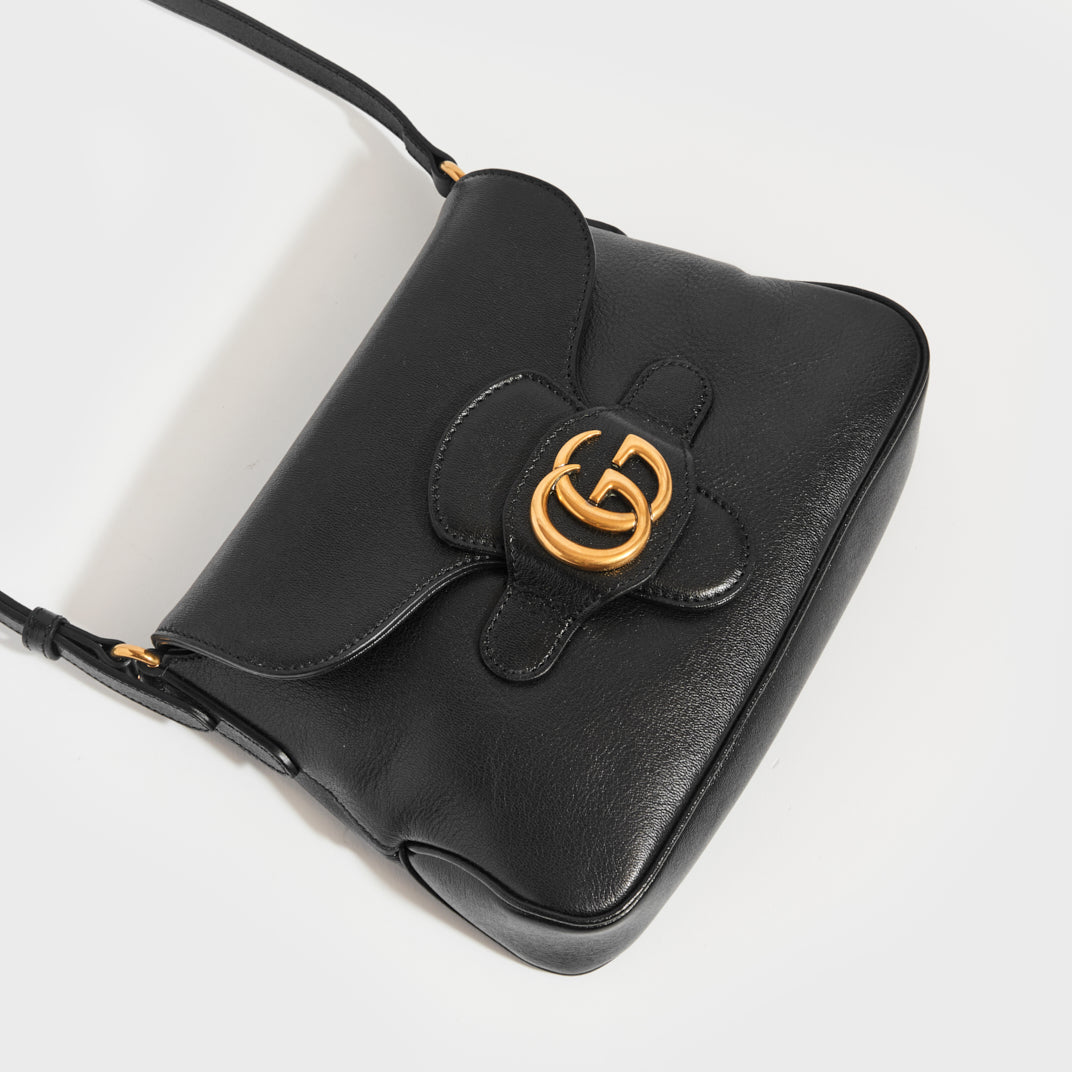 Gucci black small store gg messenger bag