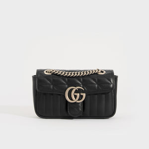GUCCI GG Marmont Mini Shoulder Bag in Black