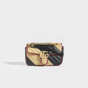 GUCCI GG Marmont Mini Shoulder Bag Quilted Leather COCOON