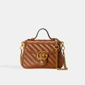 Gucci GG Marmont Small Matelassé Shoulder Bag with Bamboo Handle