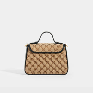 GUCCI GG Marmont Mini Top Handle Bag in Canvas