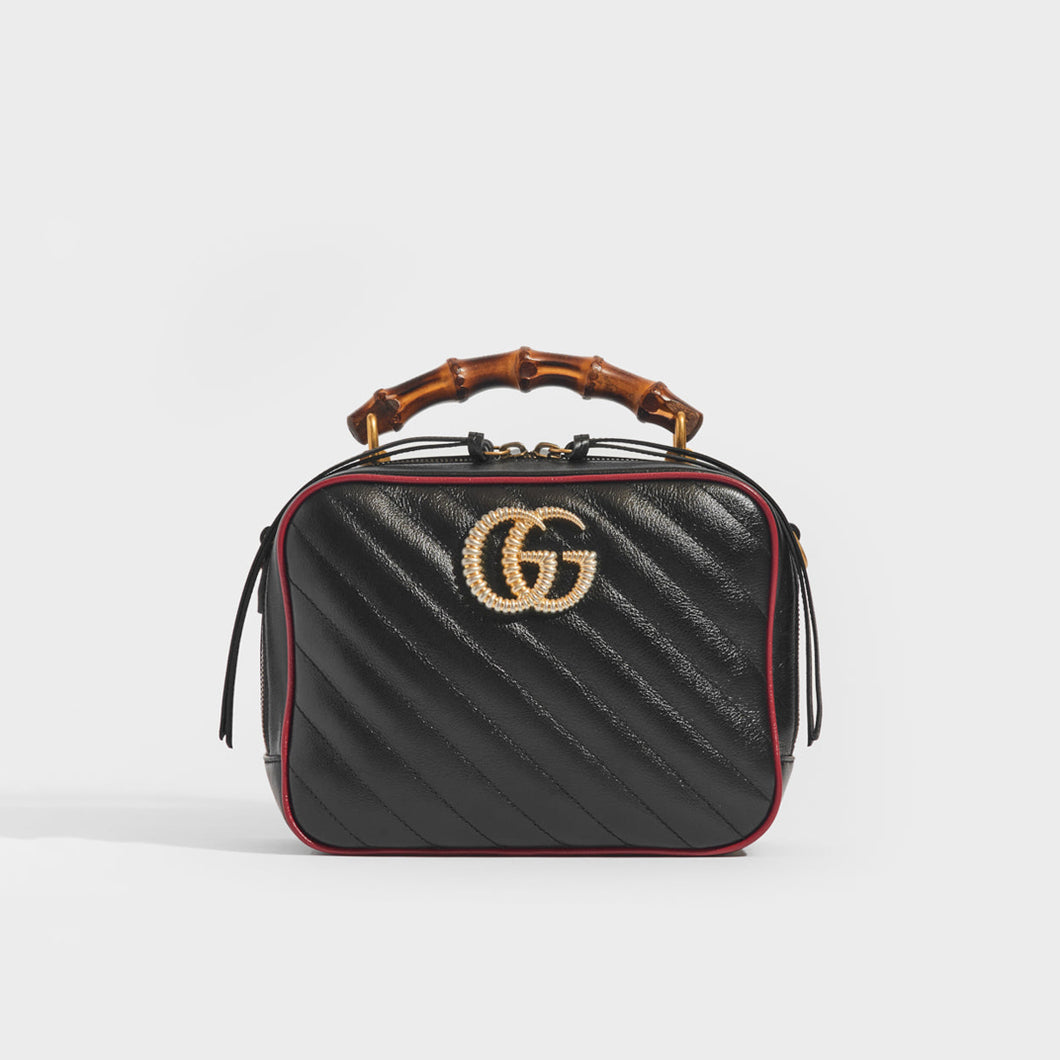 GUCCI GG Marmont Shoulder Bag with Bamboo Handle