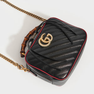 GUCCI GG Marmont Shoulder Bag with Bamboo Handle