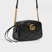 Load image into Gallery viewer, GUCCI GG Marmont Small Camera Bag in Black Leather