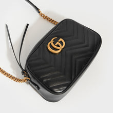 Load image into Gallery viewer, GUCCI GG Marmont Small Camera Bag in Black Leather