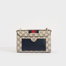 Load image into Gallery viewer, GUCCI GG Padlock Small Shoulder Bag in Beige and Blue GG Supreme Canvas