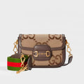 Mini Horsebit 1955 Jumbo GG Crossbody Bag in Brown