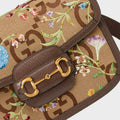 Horsebit 1955 Jumbo GG Shoulder Bag in Camel and Ebony