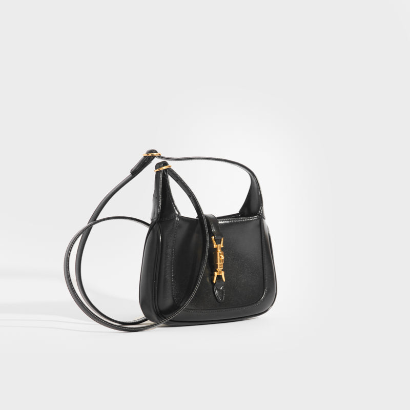 Jackie 1961 Mini Hobo Bag in Black Leather