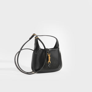 GUCCI Jackie 1961 Mini Hobo Bag in Black Leather