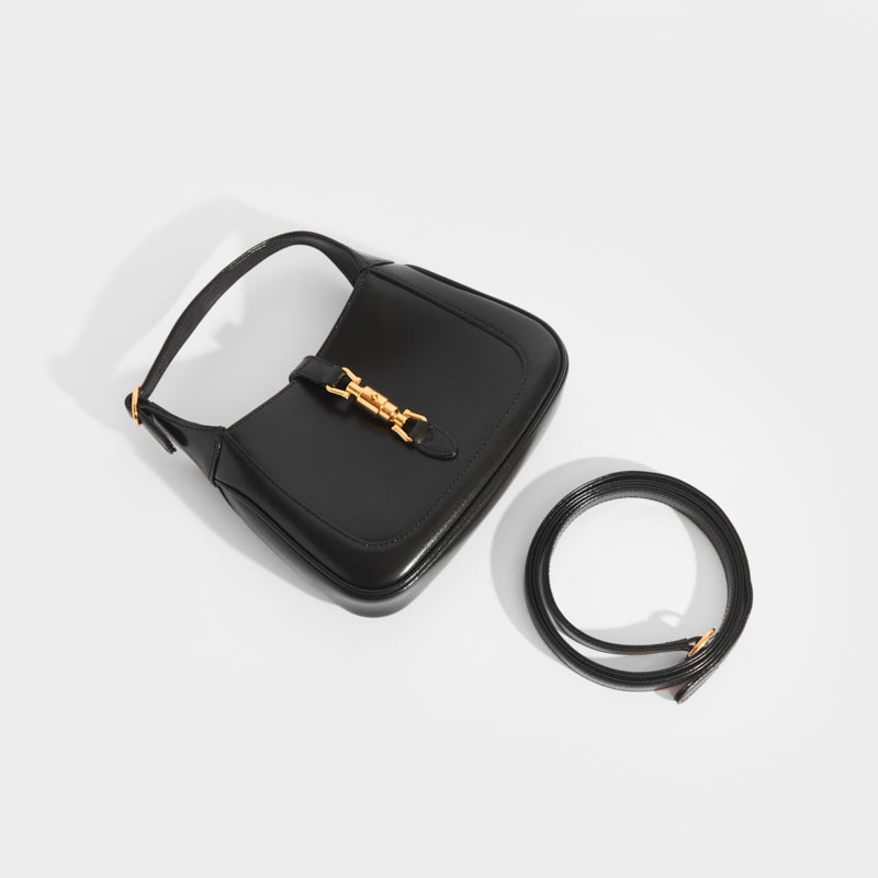 Jackie 1961 Mini Hobo Bag in Black Leather