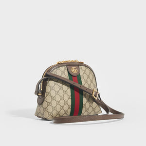 GUCCI Ophidia Coated Canvas Shoulder Bag