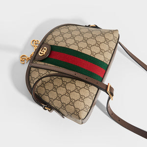 Top view of GUCCI Ophidia Coated Canvas Shoulder Bag