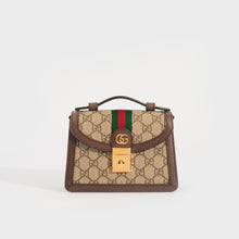 Load image into Gallery viewer, GUCCI Ophidia GG Mini Shoulder Bag in Beige and Ebony GG Supreme Canvas