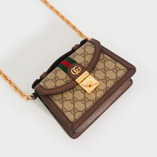 Load image into Gallery viewer, GUCCI Ophidia GG Mini Shoulder Bag in Beige and Ebony GG Supreme Canvas