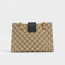Load image into Gallery viewer, GUCCI Padlock Small GG Bees Shoulder Bag in GG Supreme with Black Leather