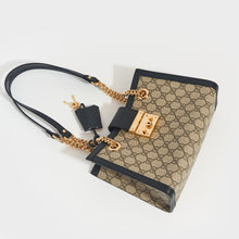 Load image into Gallery viewer, GUCCI Padlock Small GG Shoulder Bag in GG Supreme with Black Leather