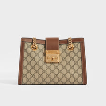 Load image into Gallery viewer, GUCCI Padlock Small GG Shoulder Bag in GG Supreme with Brown Leather