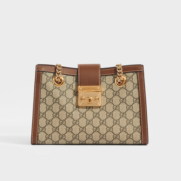 Gucci padlock small gg supreme canvas shoulder bag outlet