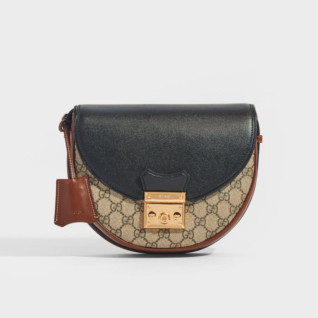 Gucci Padlock Small Leather Shoulder Bag in Black