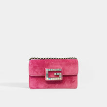 Load image into Gallery viewer, GUCCI Broadway Square Velvet Crystal Clutch in Pink [ReSale]