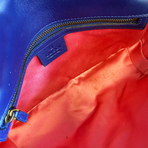 GUCCI GG Marmont Small Velvet Shoulder Bag in Blue [ReSale]