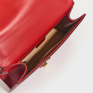 GUCCI Sylvie Small Shoulder Bag in Red Leather