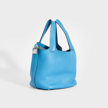 Load image into Gallery viewer, HERMÈS Taurillon Clemence Picotin Lock PM 13 Bag in Blue Jean