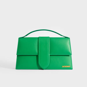 JACQUEMUS Le Bambinou in Green Leather