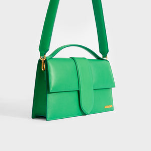 JACQUEMUS Le Bambinou in Green Leather