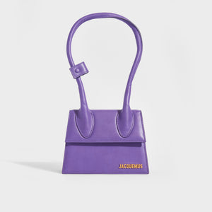 JACQUEMUS Le Chiquito Noeud Leather Shoulder Bag in Purple