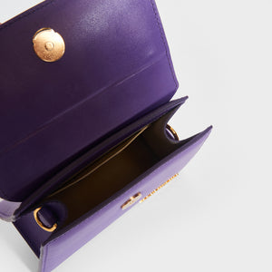 JACQUEMUS Le Chiquito Noeud Leather Shoulder Bag in Purple