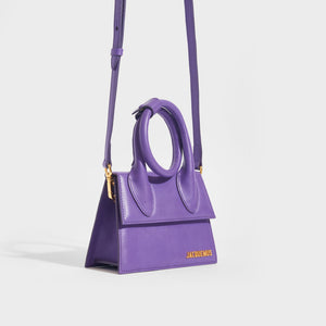 JACQUEMUS Le Chiquito Noeud Leather Shoulder Bag in Purple [ReSale]