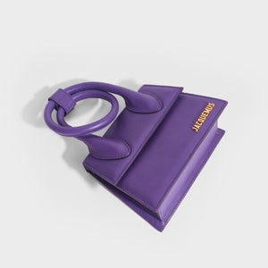 JACQUEMUS Le Chiquito Noeud Leather Shoulder Bag in Purple