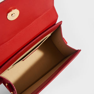 JACQUEMUS Le Chiquito Noeud Leather Shoulder Bag in Red