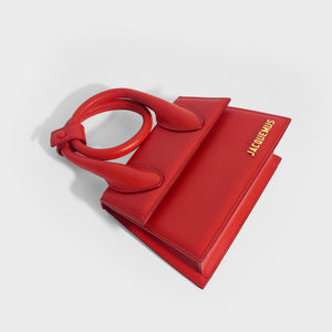 JACQUEMUS Le Chiquito Noeud Leather Shoulder Bag in Red