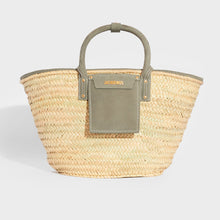 Load image into Gallery viewer, JACQUEMUS Le Panier Soleil Tote Bag with Grey Leather