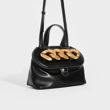 Load image into Gallery viewer, JW ANDERSON Small Chain Lid Leather Shoulder Bag in Black