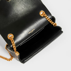 Saint Laurent Black Leather Original Small Chain Crossbody Bag