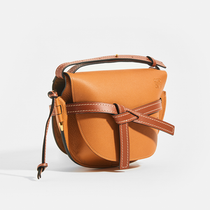 LOEWE Gate Small Crossbody in Tan Leather