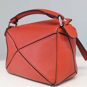LOEWE Puzzle Mini Leather Shoulder Bag in Pomelo [ReSale]