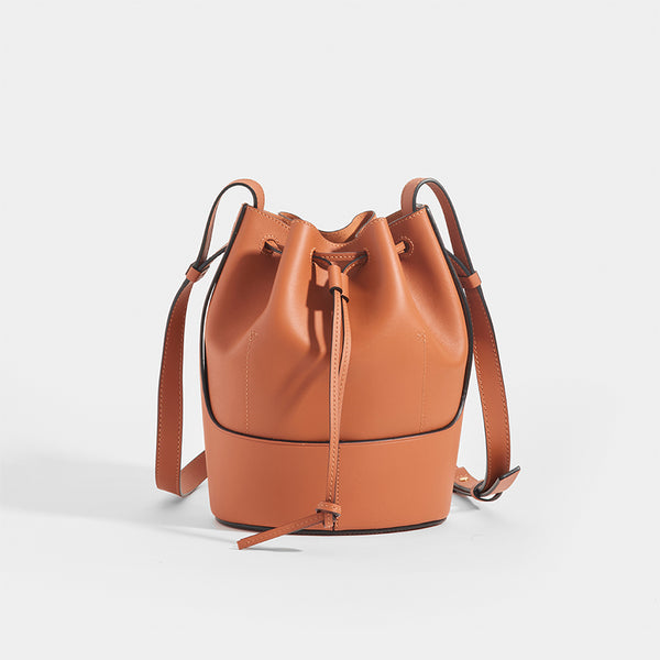 Loewe Small Fringes Bucket Bag Tan