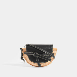 Loewe Paula'S Ibiza Gate Mini Leather And Raffia Crossbody Bag