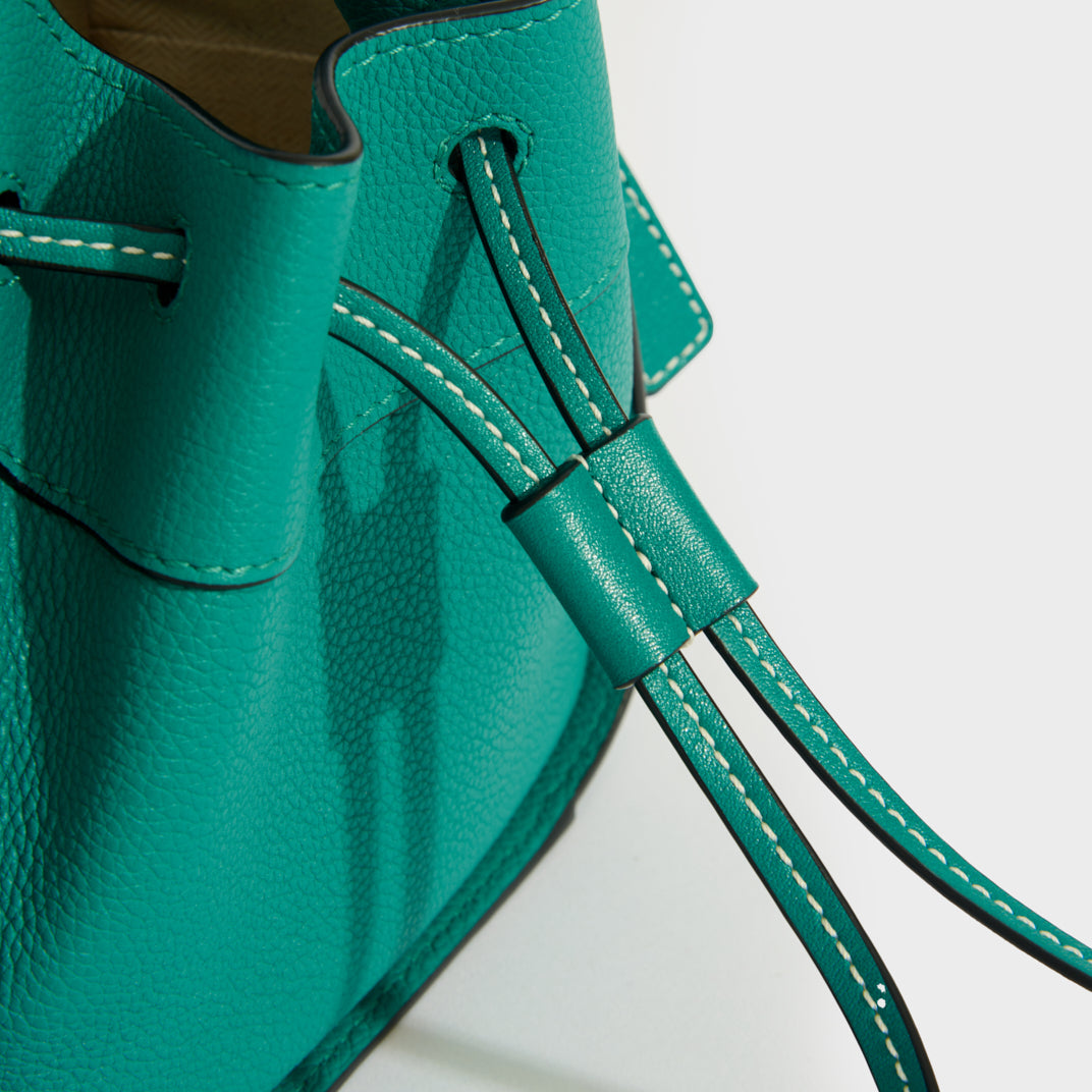 LOEWE Hammock Mini Leather Shoulder Bag in Green
