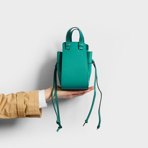 LOEWE Hammock Mini Leather Shoulder Bag in Green