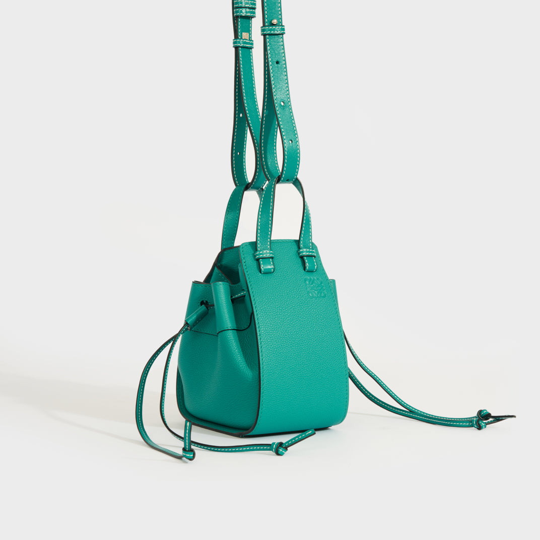 Hammock Mini Leather Shoulder Bag in Green