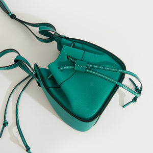 LOEWE Hammock Mini Leather Shoulder Bag in Green