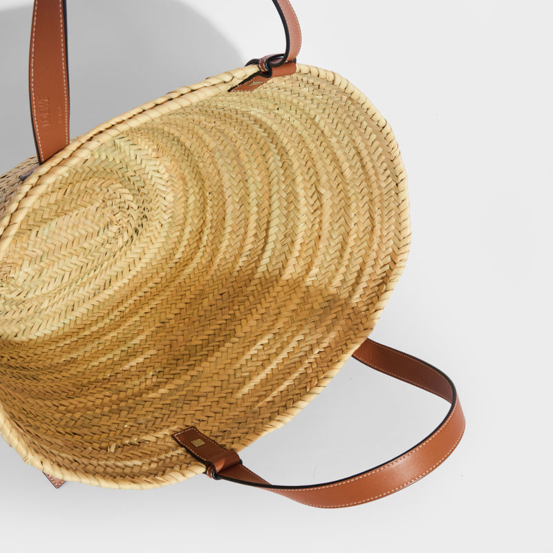 Large Basket Bag in Tan